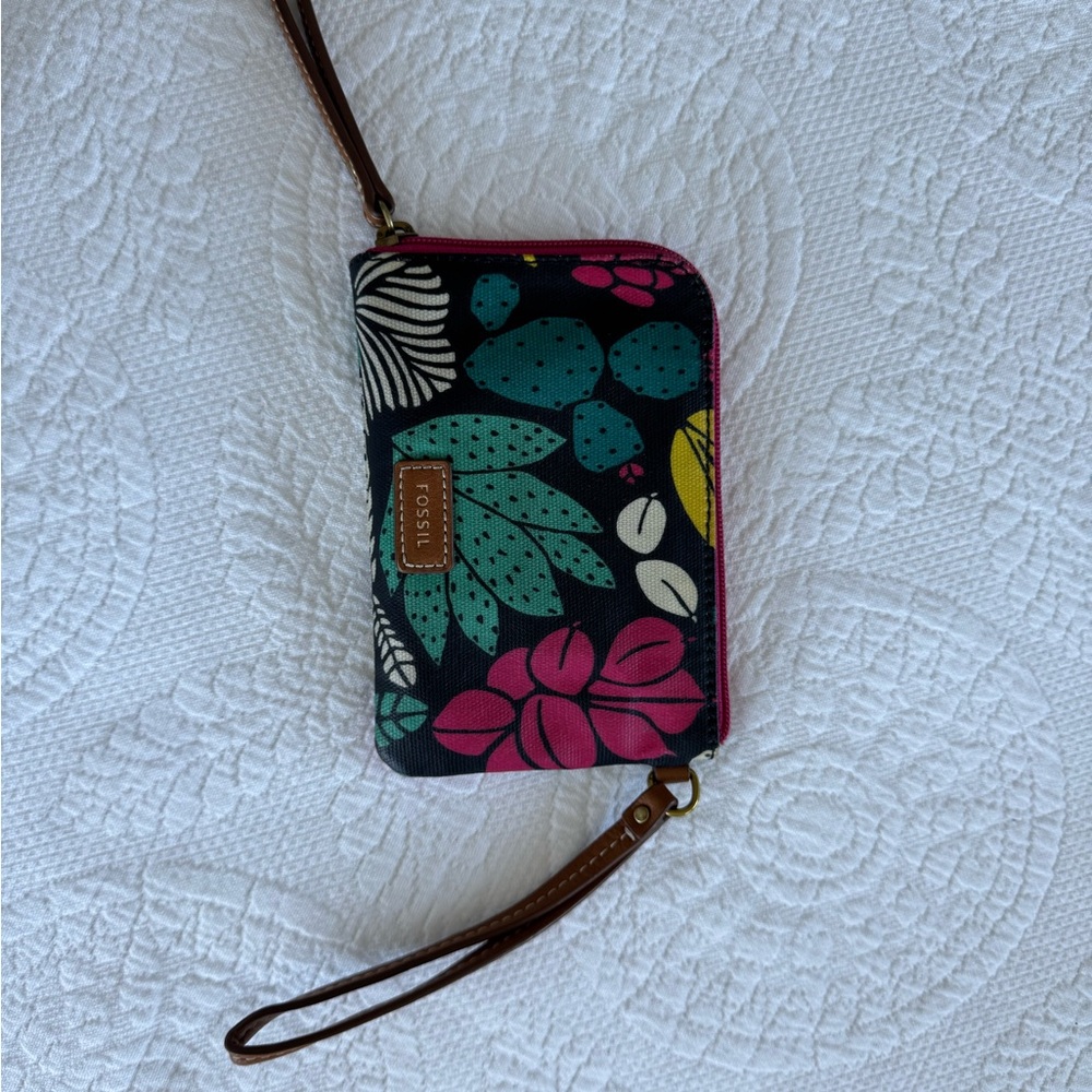 Fossil Black And Multi-Colored Wallet - image 1